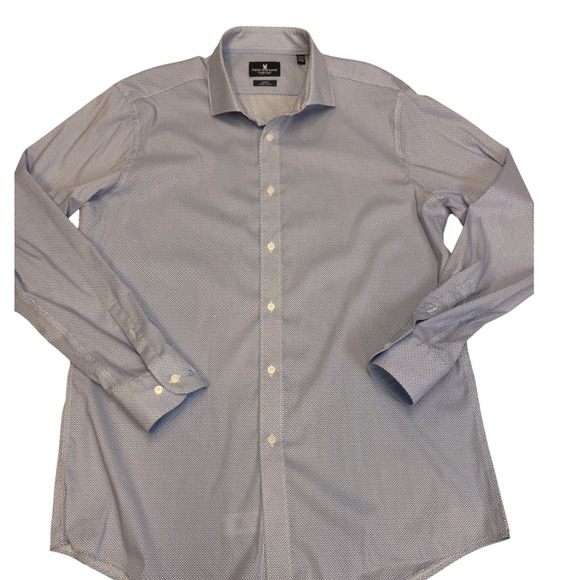 Psycho Bunny Tops - Psycho Bunny Modern Fit Geometric Print Button Down Shirt Men Size 16 34/35